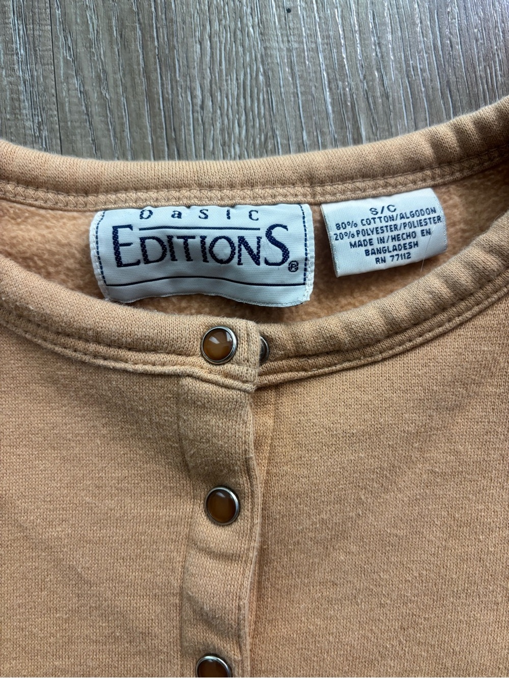 Basic Editions Tan Button-Front Cardigan Sweater - Picture 3 of 5